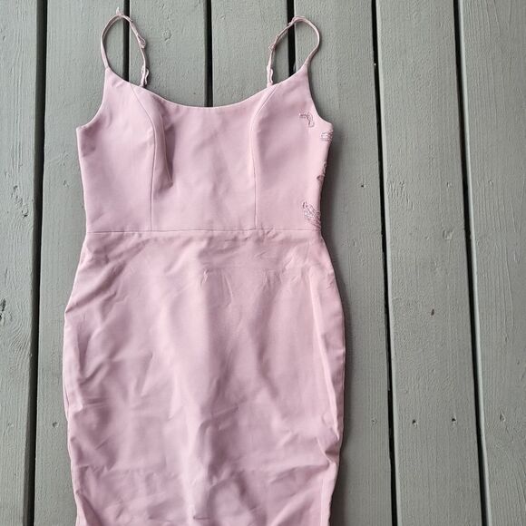 Portia & Scarlett Light Pink Embroidered Lace Back Mermaid Formal Dress 2XL - Picture 5 of 7